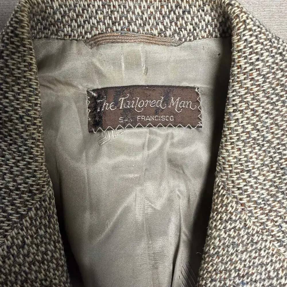 The Tailored Man San Francisco Vintage Tweed Sport Coat with Suede Elbow Patches